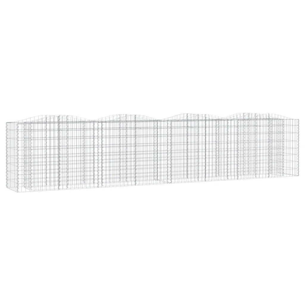 Gabbione ad Arco con Letto Rialzato 400x50x100 cm Ferro Zincatocod mxl 127477