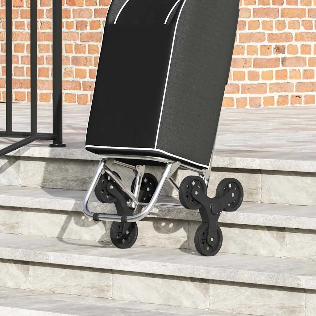 Carrello della spesa Nero 39,5 x 33 x 93 cm Tessuto Oxford 42002342
