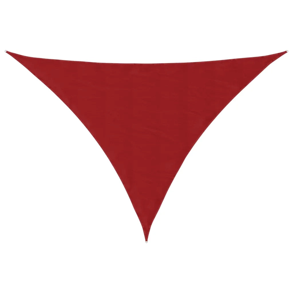 Parasole a Vela Oxford Triangolare 5x5x6 m Rosso
