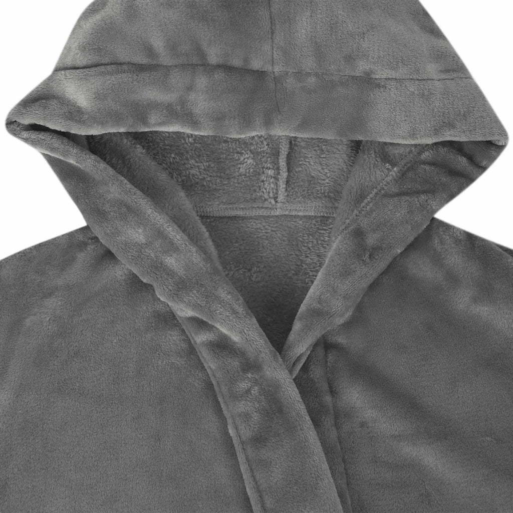 Accappatoio con Cappuccio Grigio scuro l Flanella CFW9561174