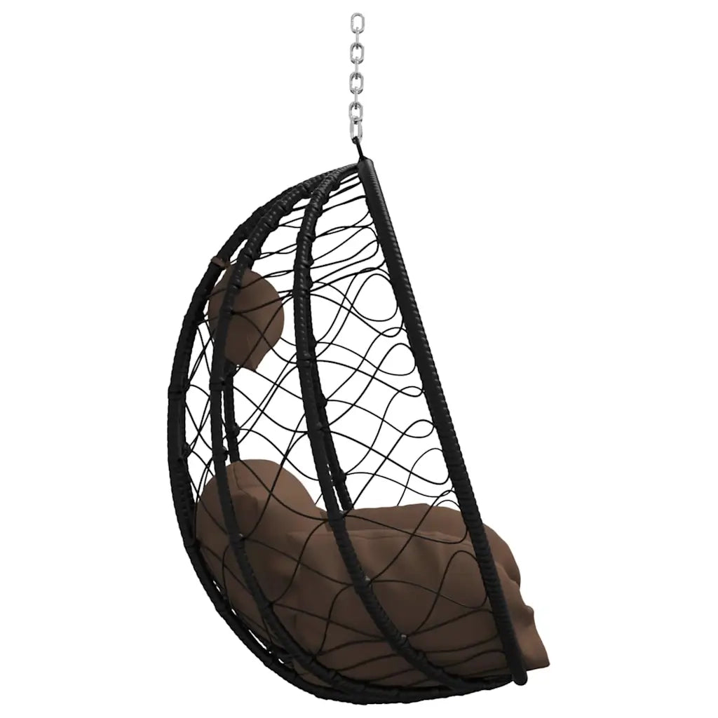 Sedia uovo sospesa Caffè 91,5 x 54,5 x 107 cm polyrattan 42003847