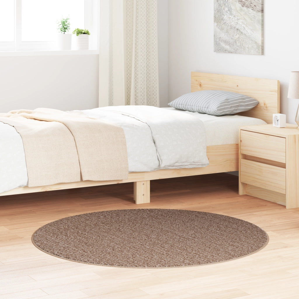 Tappeto Shaggy con retro in lattice Marrone Ã¸120 cm
