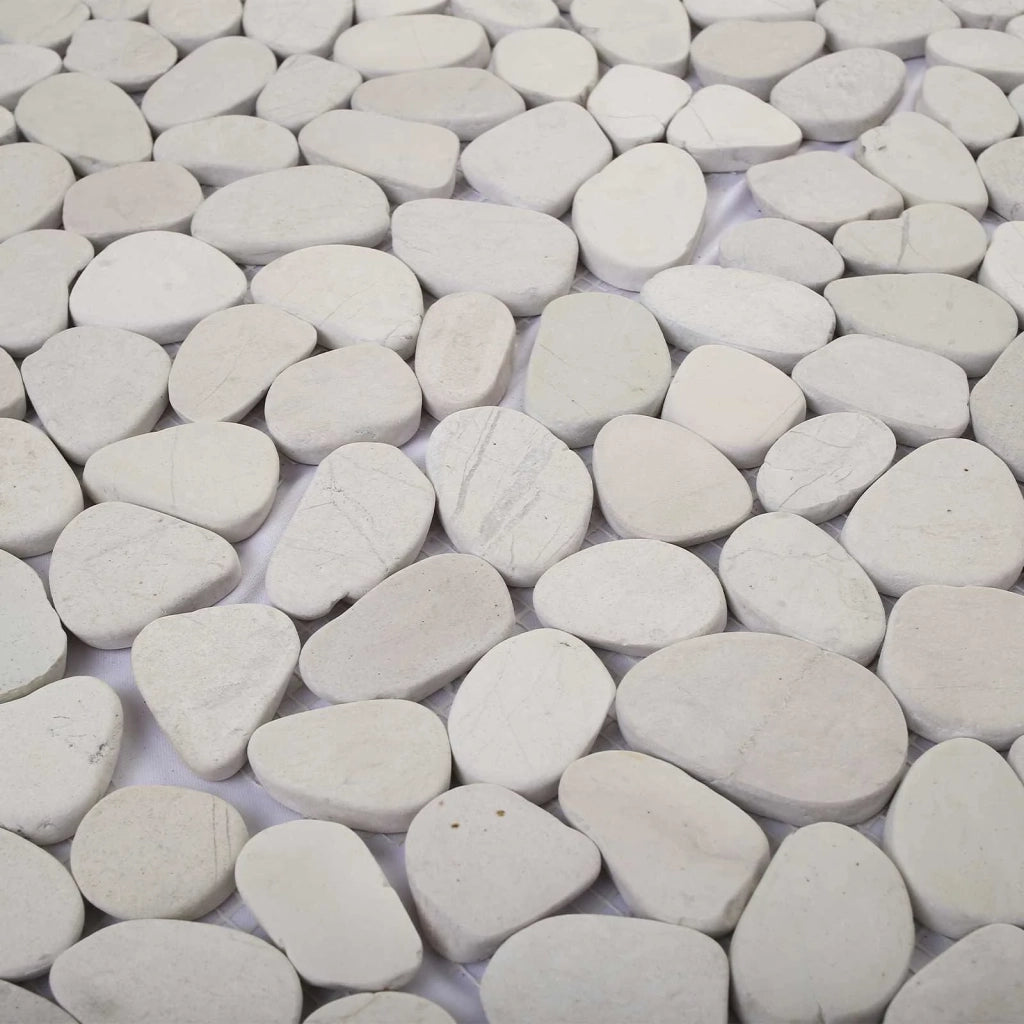 Pavimenti in ciottoli Bianco 30 x 30 cm Ciottolo Fluviale 42033533