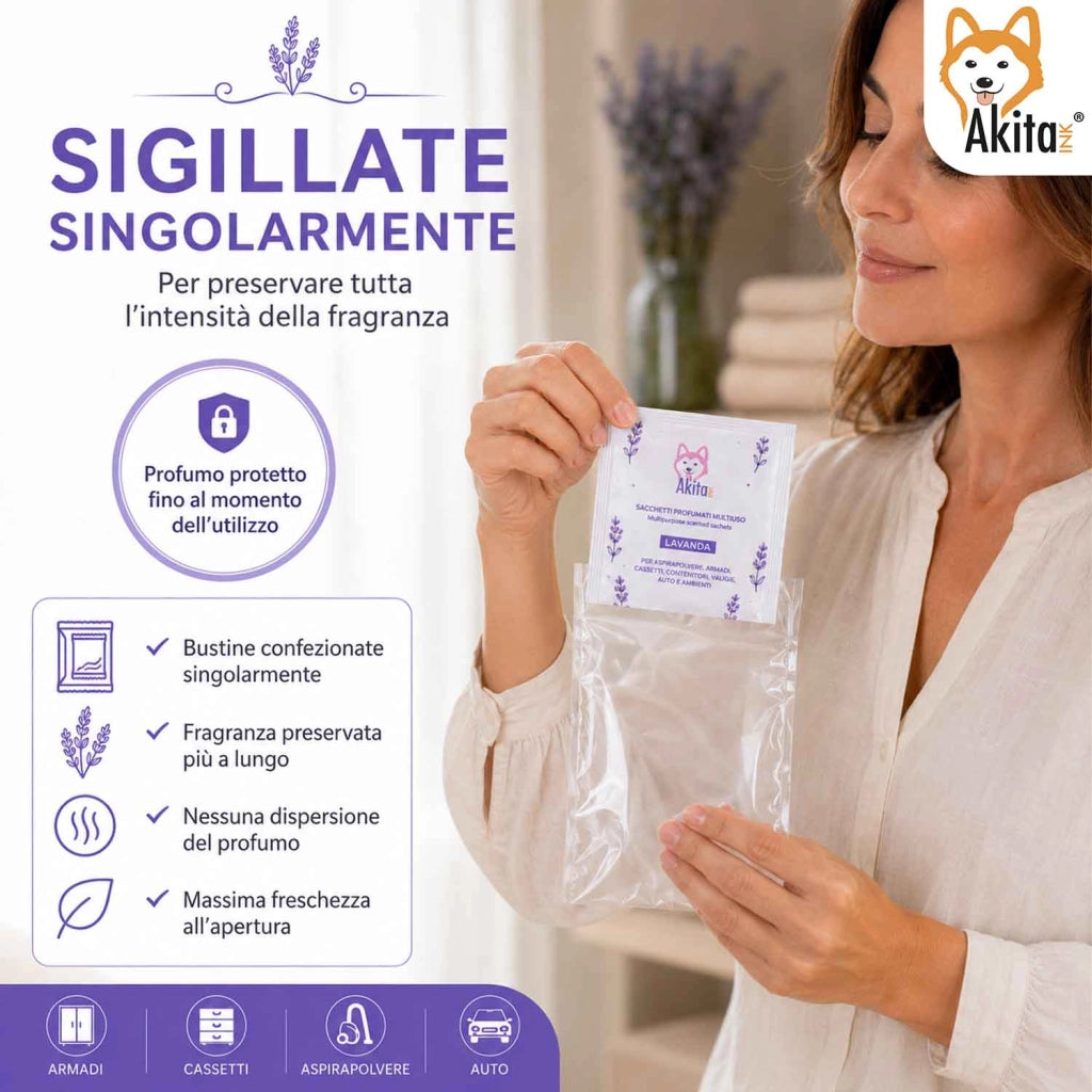 Akitaink 6 Sacchetti Profumati Lavanda Armadi