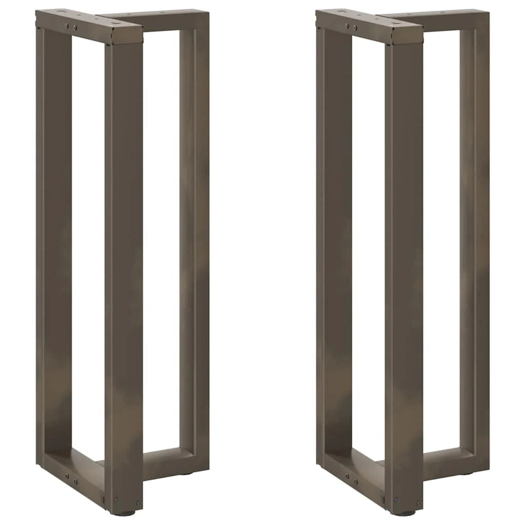 Set di 2 gambe per tavolo da bar a forma di T con piedini regolabili 50 x 35 x 110 cm acciaio nero 02_0057363