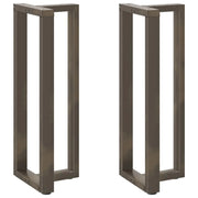 Set di 2 gambe per tavolo da bar a forma di T con piedini regolabili 50 x 35 x 110 cm acciaio nero 02_0057363
