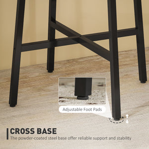 Tavolo da Pranzo Rotondo in Stile Industriale Ø80x75 cm per 2 Persone in Truciolato Nero e color Legno