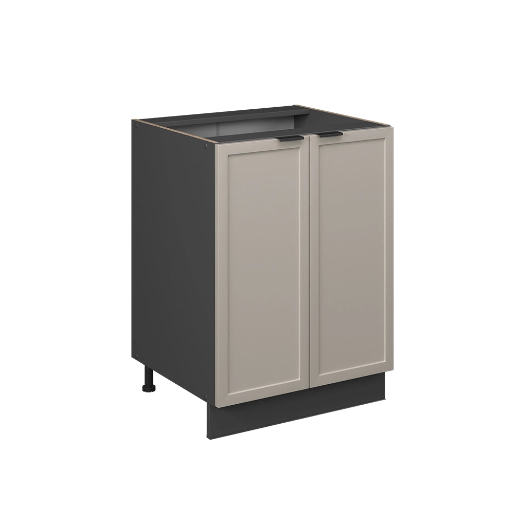 Mobiletto base cucina Fame-Line GrigioBeige/Antracite 60 cm senza piano di lavoro Vicco
