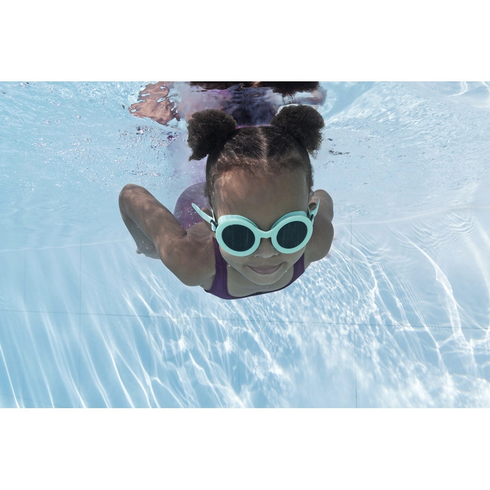 Trade Shop - Occhialini Da Nuoto Aquashades Per Bambini 3+ Anni Fascia Regolabile In Silicone 21178 -
