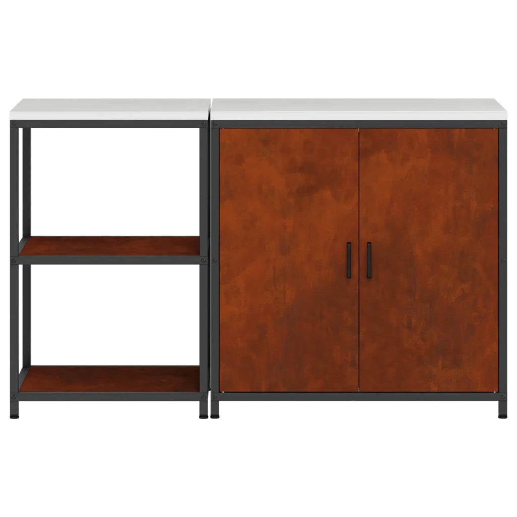 Set di Stoccaggio per Cucina con lo scaffale 2 pcs Ruggine 3392686