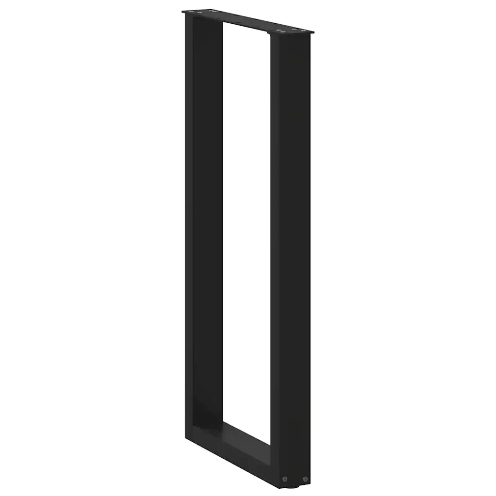 Gambe per tavolo da bar a forma di U 2 pz nere 50x(100-101) cm in acciaio 4013232