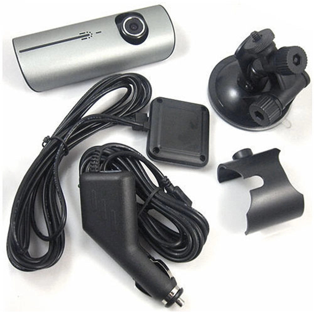 Trade Shop - Dvr Per Veicoli Auto Con Doppia Camera Frontale E Posteriore Con Sensore Gps -
