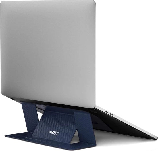 Stand per laptop da tavolo, portatile e pieghevole con angoli di visione regolabili, compatibile con laptop fino a 16" (Strisce - Blu)