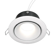 Maytoni Lampada da incasso Yin 1 luce GU10 bianco metallo