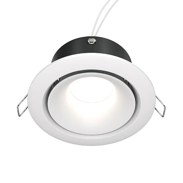 Maytoni Lampada da incasso Yin 1 luce GU10 bianco metallo