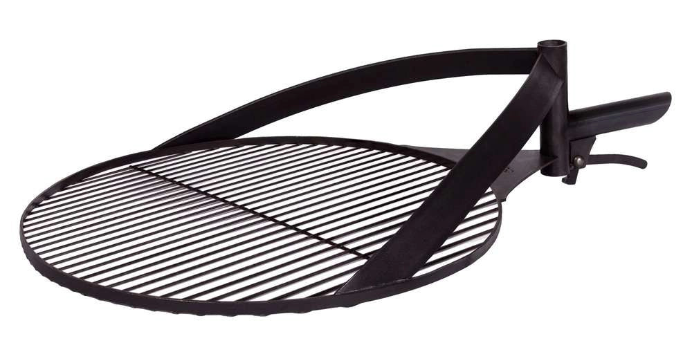 Barbecue Griglia in Acciaio Naturale 60 cm con Manico per Braciere “BANDITO”