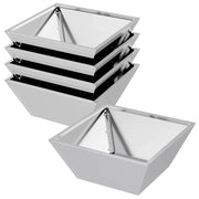 Fioriere | Cassetta per fiori | Vaso da giardino 5 pz Argento 40 x 40 x 15 cm Acciaio zincato