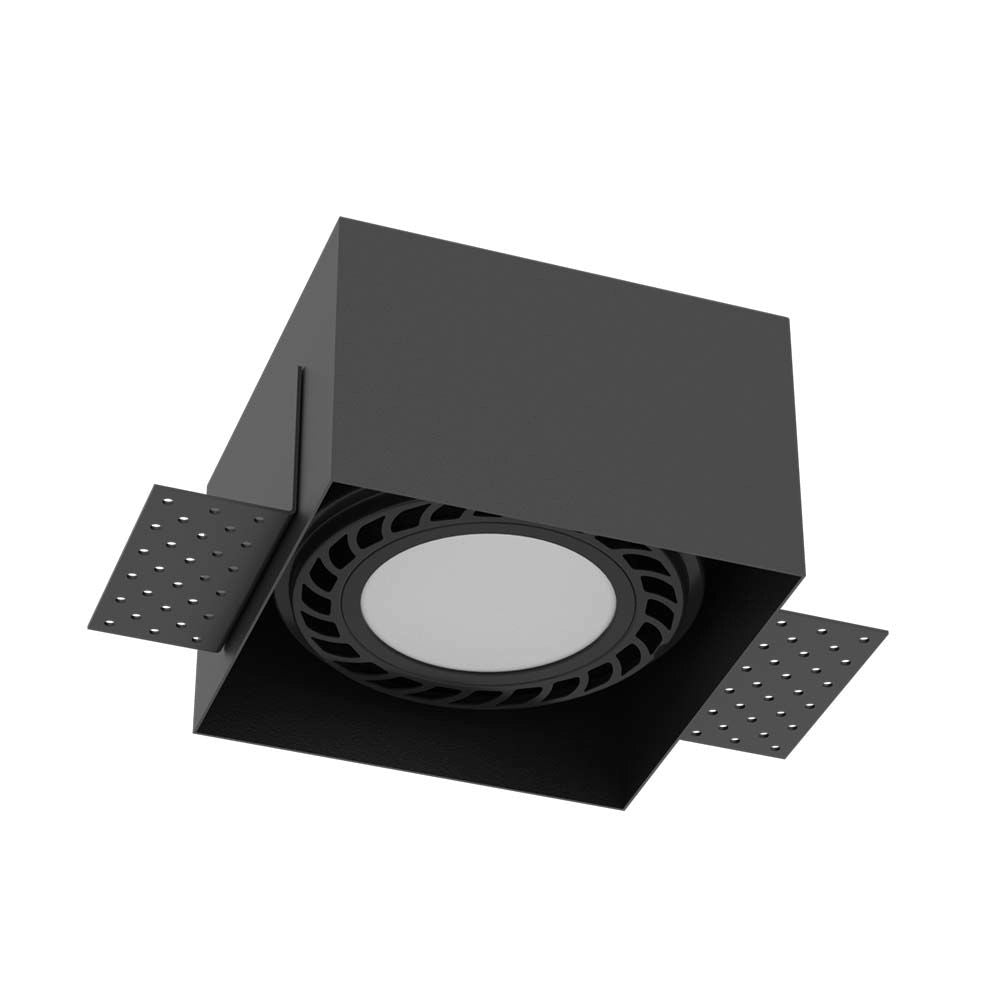 Faretto incasso quadrato nero GU10 18W CAGE Brosline