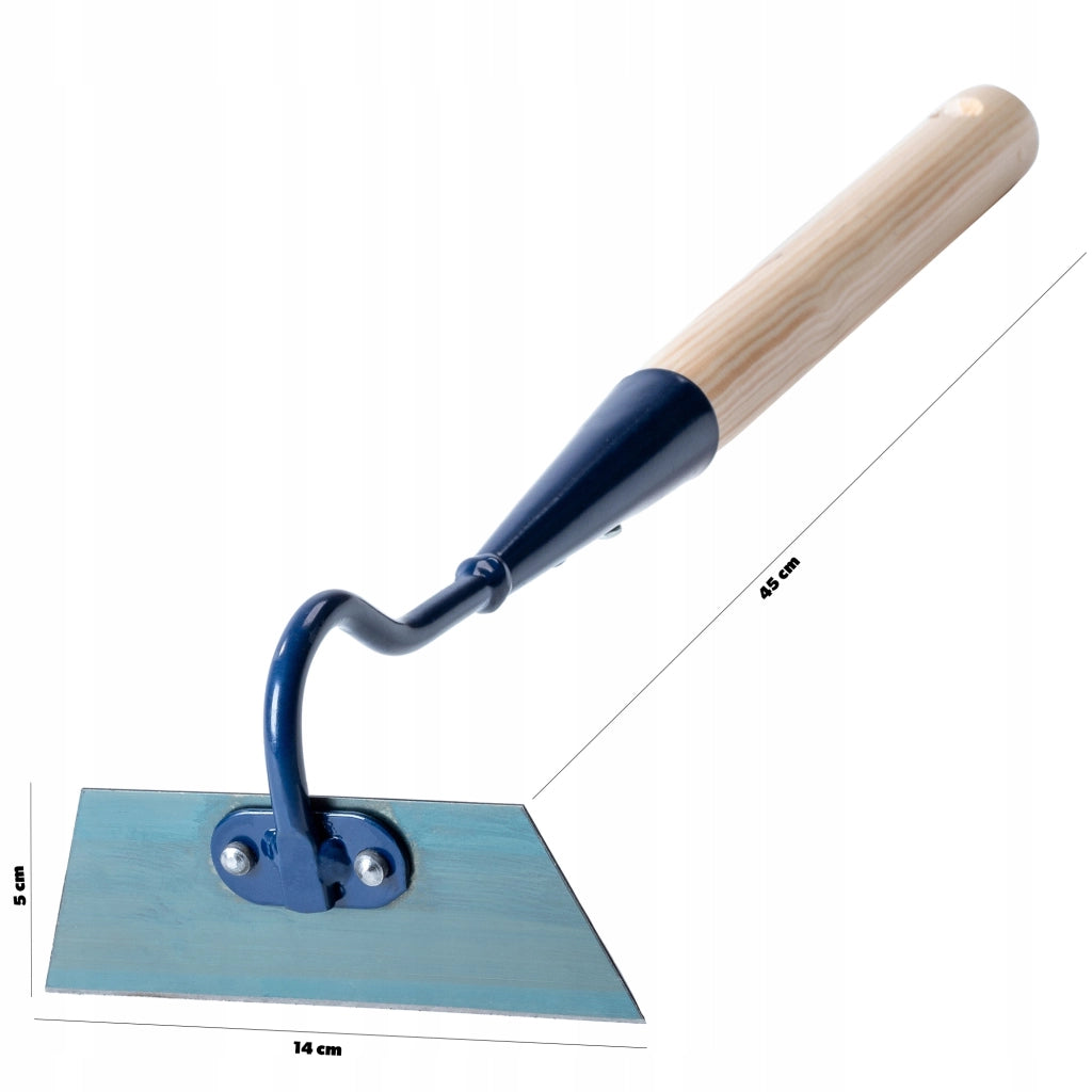 Gancio per zappa da giardino KADAX da 14 cm per estirpare le erbacce, con manico in legno.