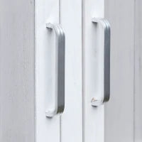 Casetta Porta Attrezzi in Legno di Abete a 3 Livelli con Tetto in Bitume, 77x58x175 cm, Grigio