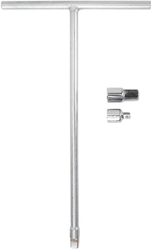 Kit di chiavi a doppia testa 3/8 pollici - T-greca con adattatore - Acciaio inox