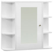 Armadietto a Specchio | Armadio da bagno Bianco 66x17x63 cm in MDF