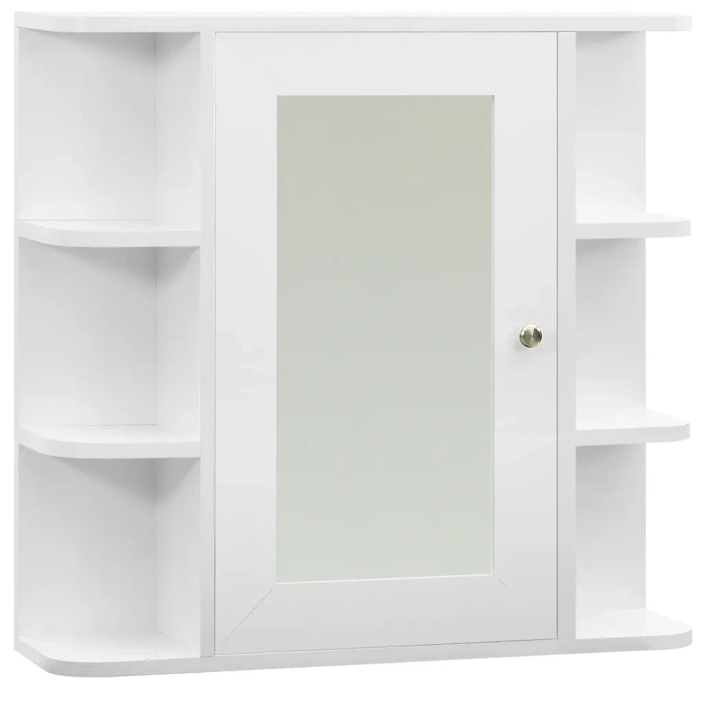Armadietto a Specchio | Armadio da bagno Bianco 66x17x63 cm in MDF