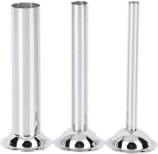 3 pezzi di griglia per salsicce - Ø 12mm/19mm/32mm - tubi di acciaio inossidabile per salsicce - per misura 5 - macchina a mano o elettrica per affettare carne