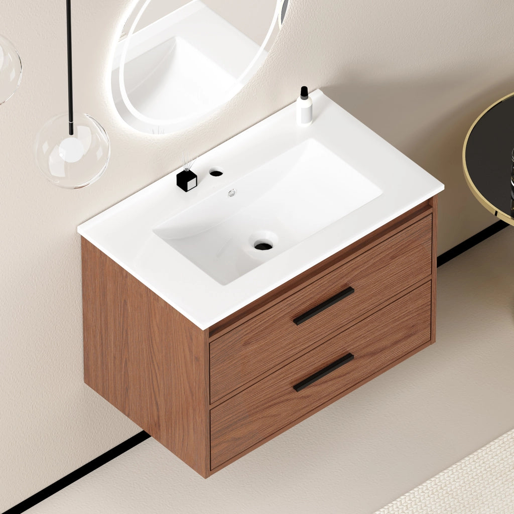 Armadietto da Bagno con Cassetti ¨C MINIMAL ¨C Marrone, 75 cm