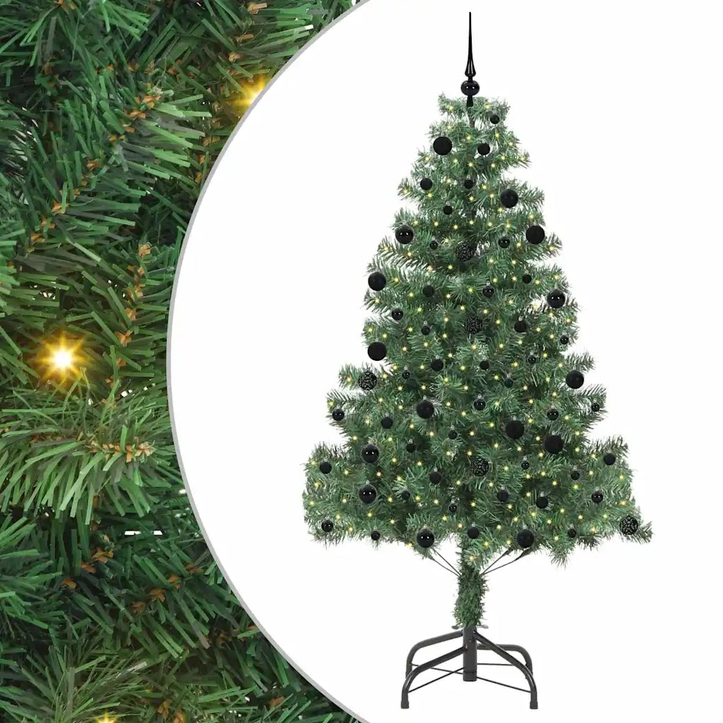 Albero di Natale | Decorazioni natalizie con 300 LED con supporto Verde 210 cm PVC
