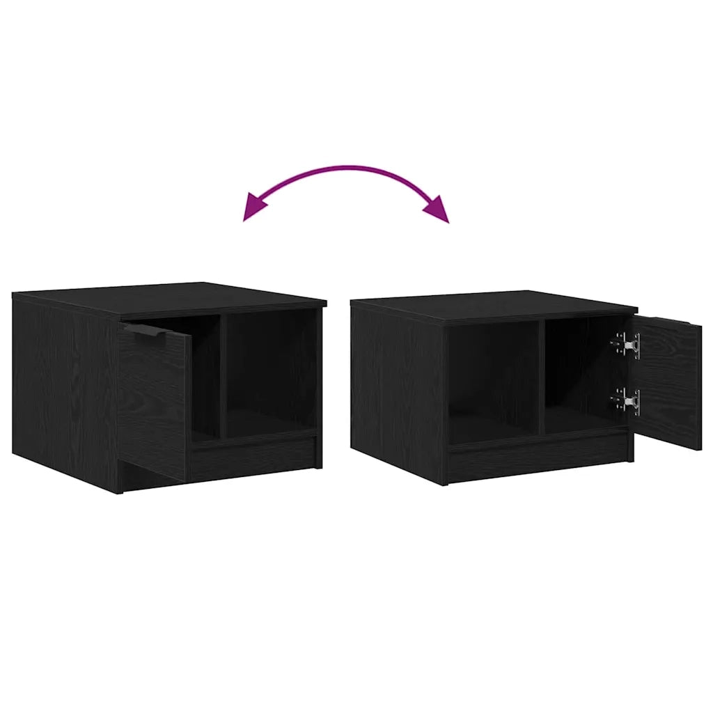 Tavolino da salotto with Drawer Rovere nero 50 x 50 x 36 cm 862743