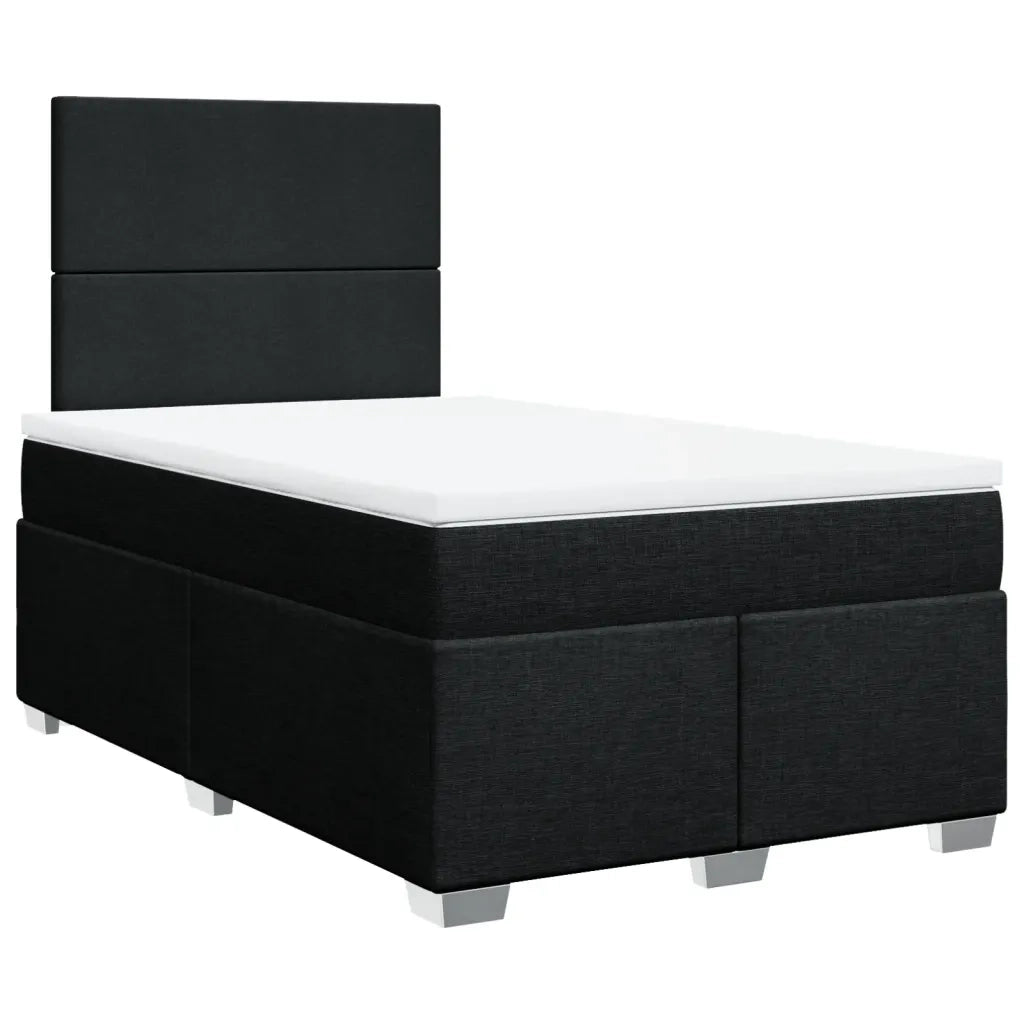 Giroletto a Molle con Materasso Nero 120x200 cm in Tessuto 3290450