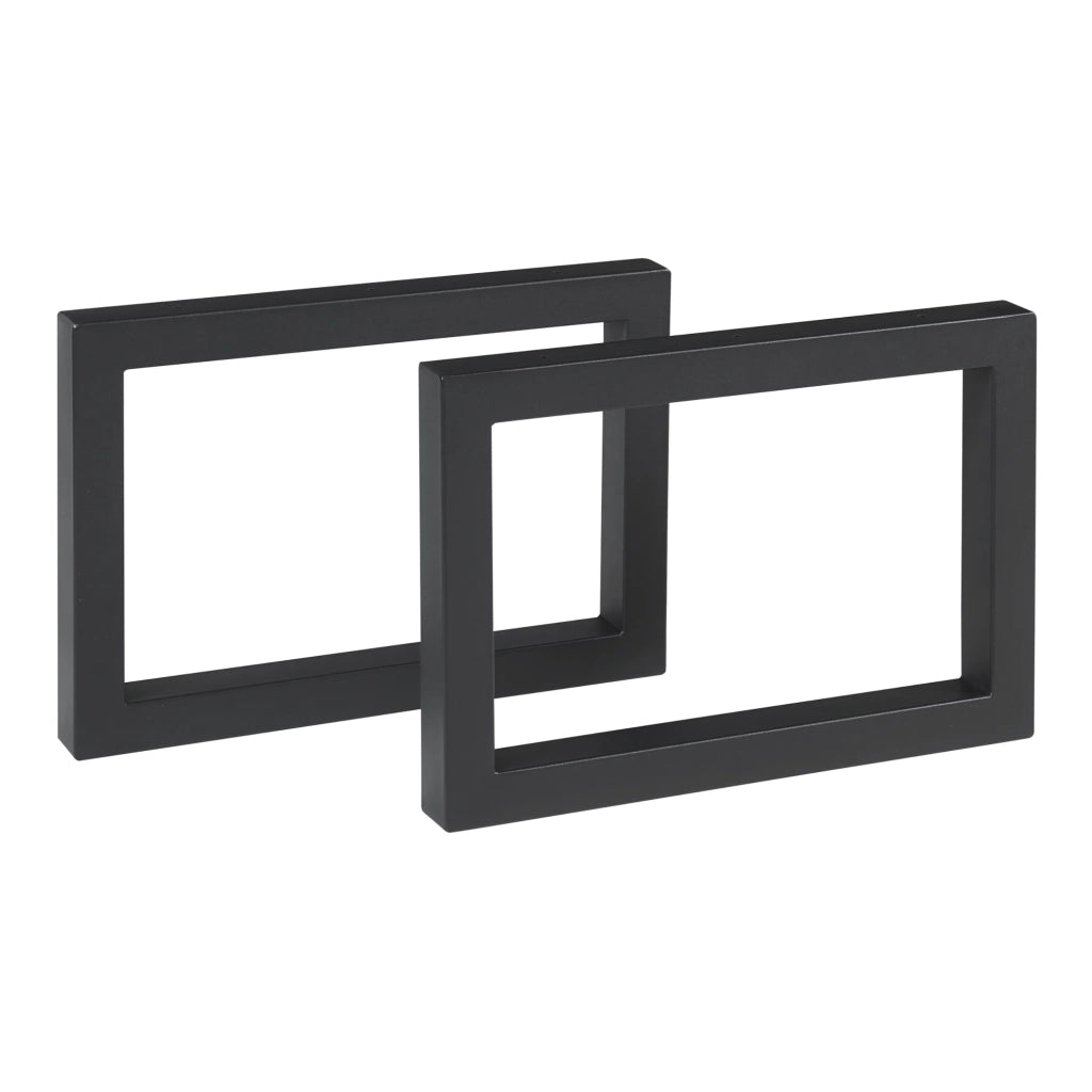 Set di 2 gambe per tavolo da arredamento moderno design originale 35 x 50 cm acciaio nero 03_0009673