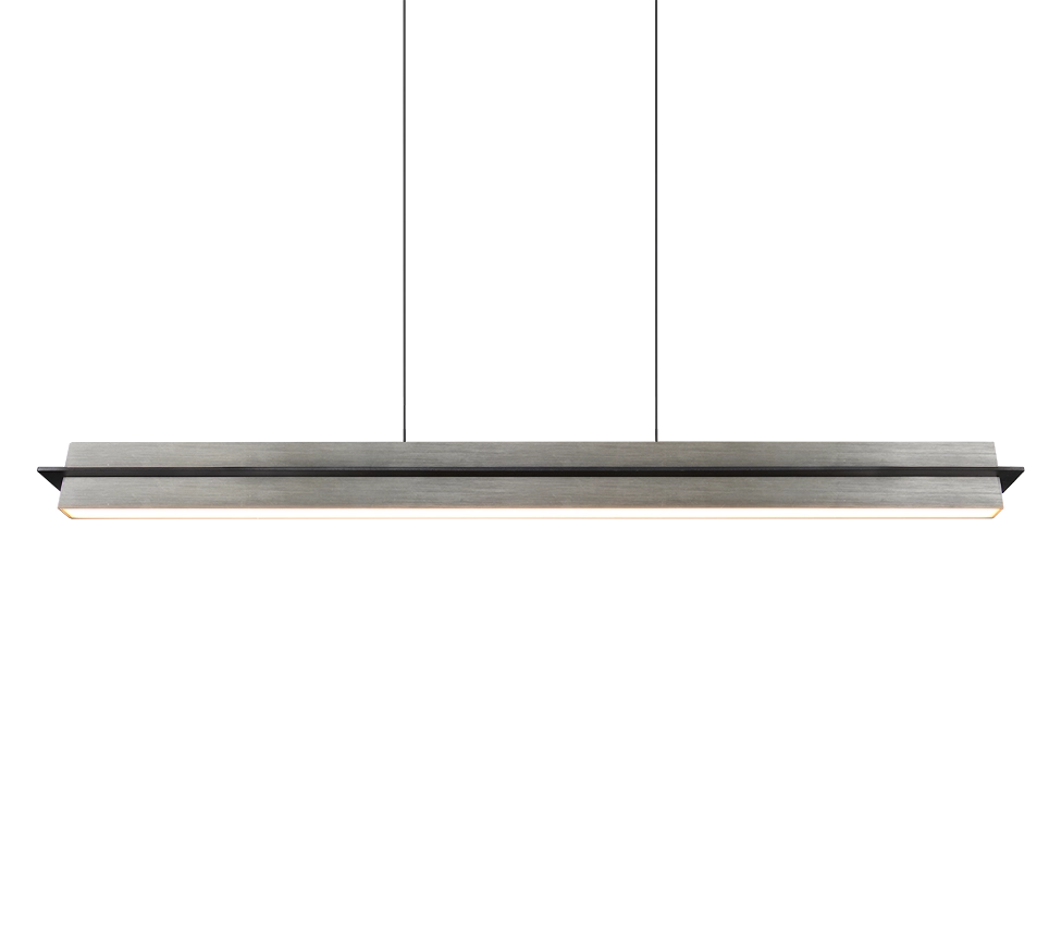 Lampada a sospensione LED, metallo, acciaio, L 95 cm, Emerson