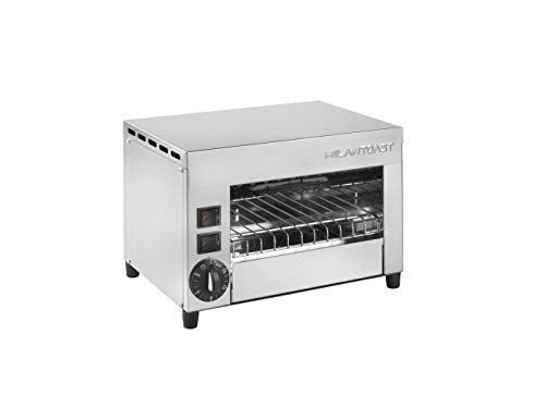 Milantoast 14701 Tostiera Professionale 2 Posti Acciaio Inossidabile 1210 W Timer 15 min 2 Pinze Incluse colore Inox