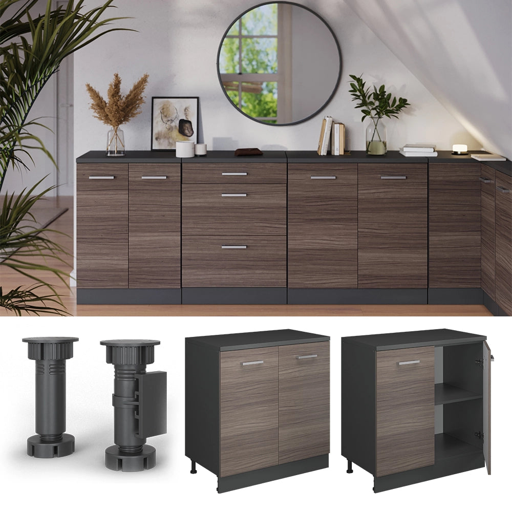 Mobile per mansarda Rion Grigio nobile/Antracite 80 x 83.8 cm senza inclinazione con 2 ante Vicco