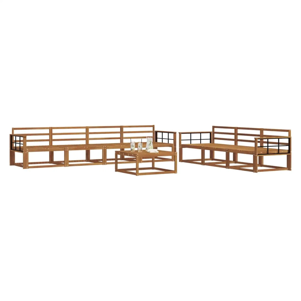 Set di divani da esterno 8 pcs Naturale
