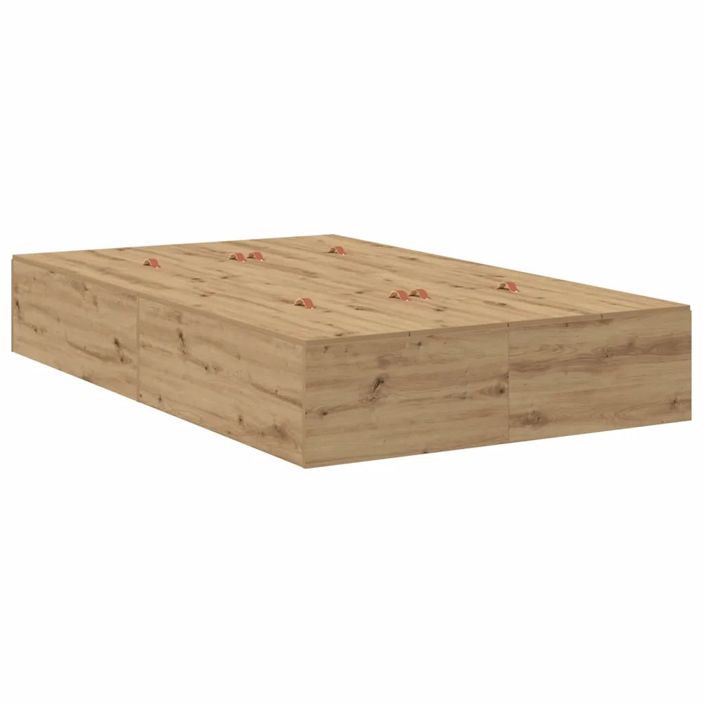 Struttura letto con contenitore Rovere artigianale 120 x 190 cm 3335428