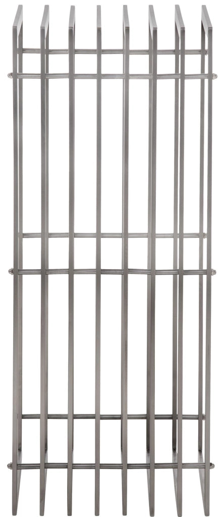 Portalegna Irving in robusto acciaio inox 40x50x100 cm