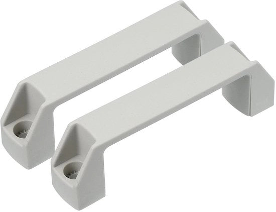 Trekgrepen in plastica 120 mm gatcentra, 2 pezzi di traino quadrato per bagagli, accessori per cucina, meccanica, armadi, maniglie, grigio