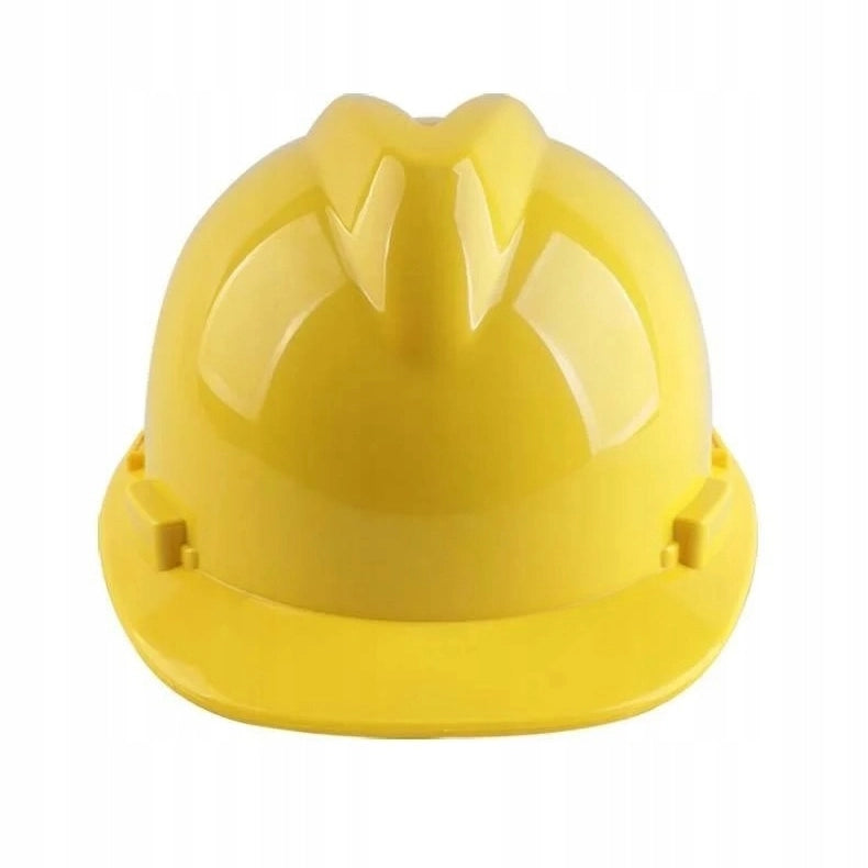 Casco Protettivo da Cantiere PP-4K – HDPE Giallo | 4 Punti Sottogola, 6 Punti Imbracatura | Ventilazione, -10°C a +50°C