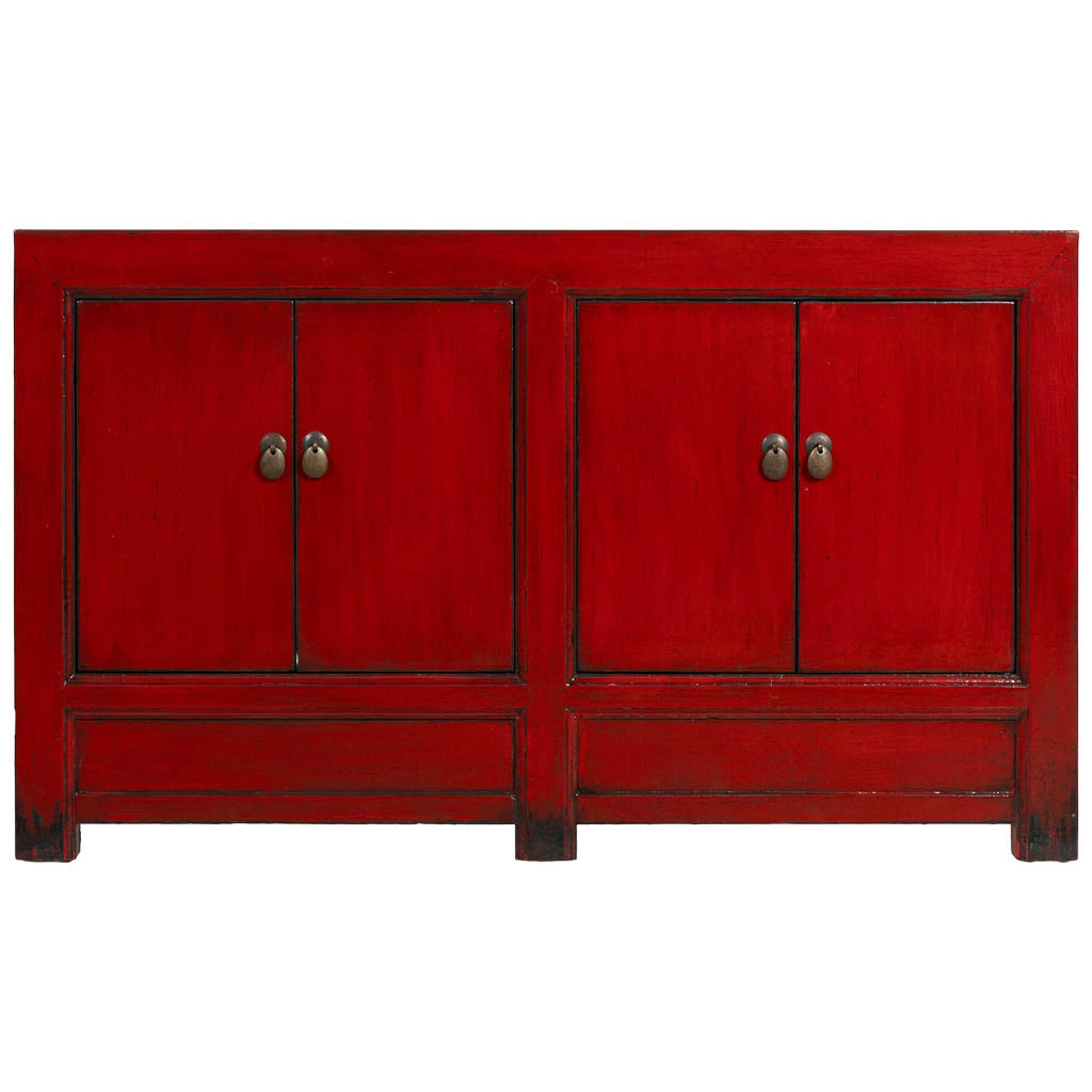 Credenza in legno rosso 120x45x71h cm