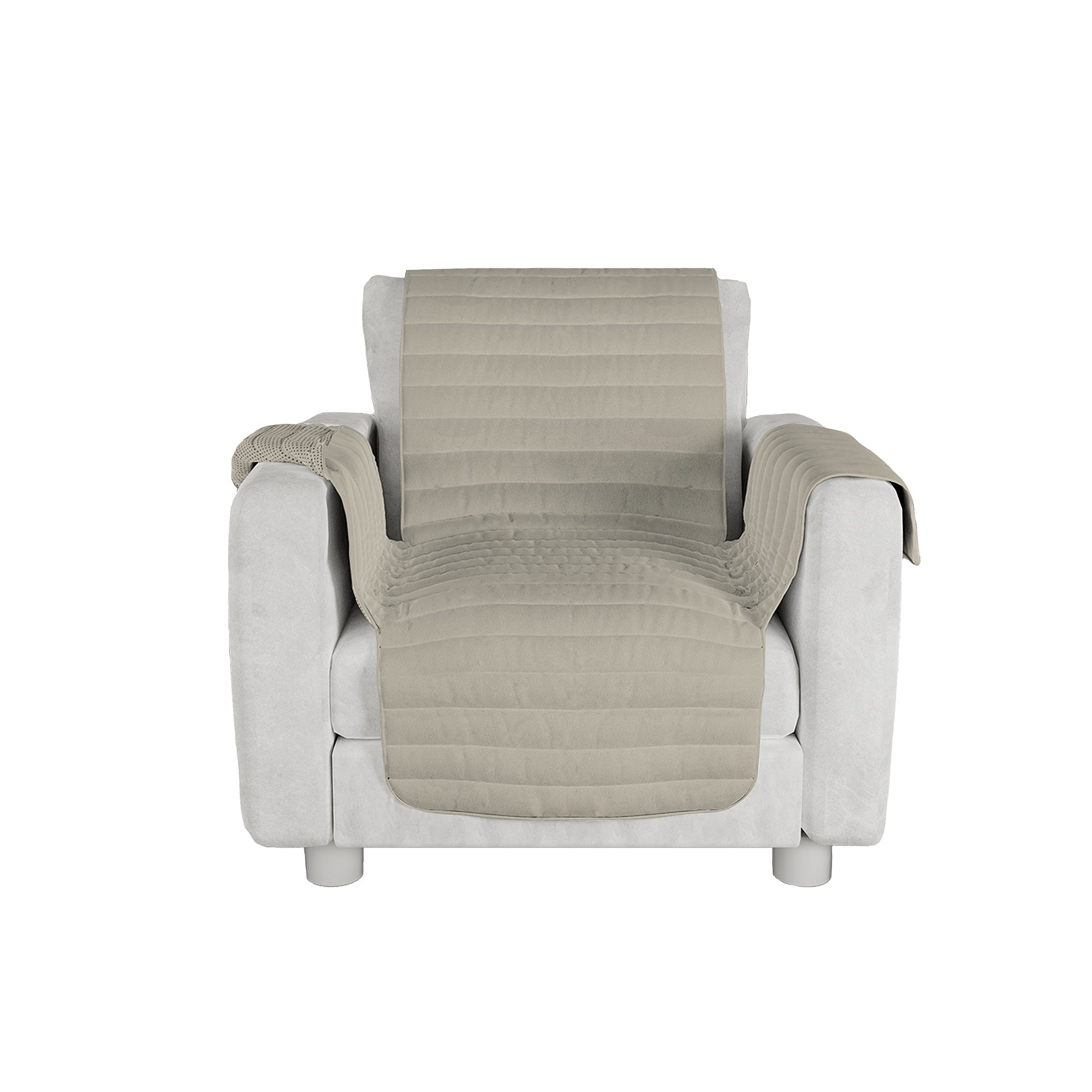 Copridivano Trapuntato 1 Posto in Microfibra Panna