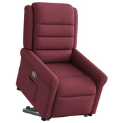 Poltrona Alzapersona Reclinabile Rosso Vino in Tessuto 3303317