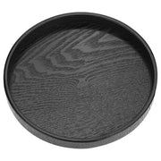 Dienblad Rond in Legno con Antisfregamento - 27 cm - Bordo Elevato - Facile da Pulire - per Cibi e Bevande - Tavolo per Tè
