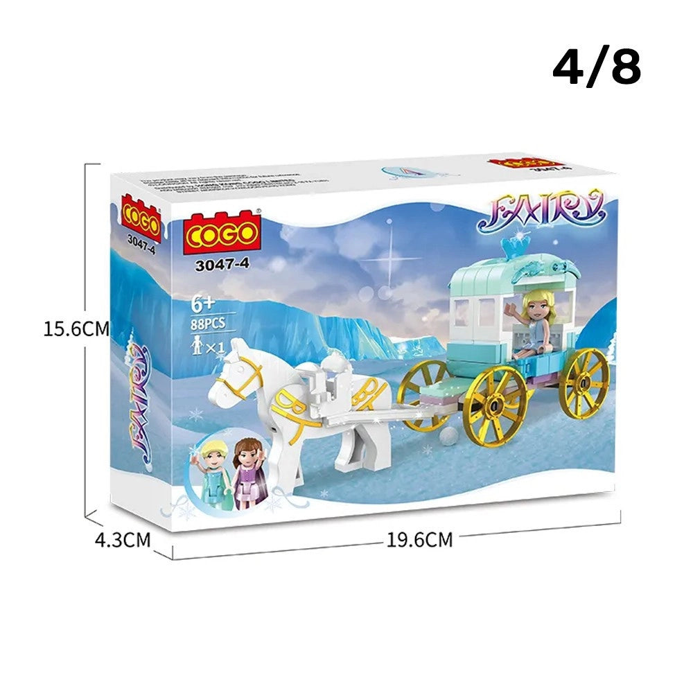 Trade Shop - Blocks Dream Castle Costruzioni Per Bambini Diy Castello Frozen 8 Set Assortiti -