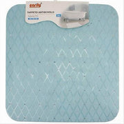Trade Shop - Tappeto Tappetino In Pvc Antiscivolo Per Vasca Bagno Doccia 50x50cm 79730 Azzurro -