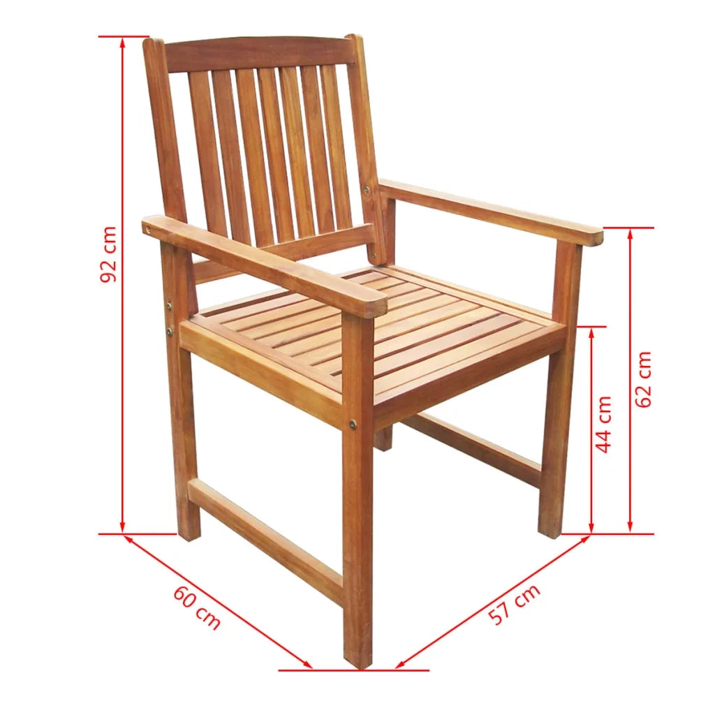 Set da Pranzo da Giardino 7 pz in Legno Massello di Acacia 42623