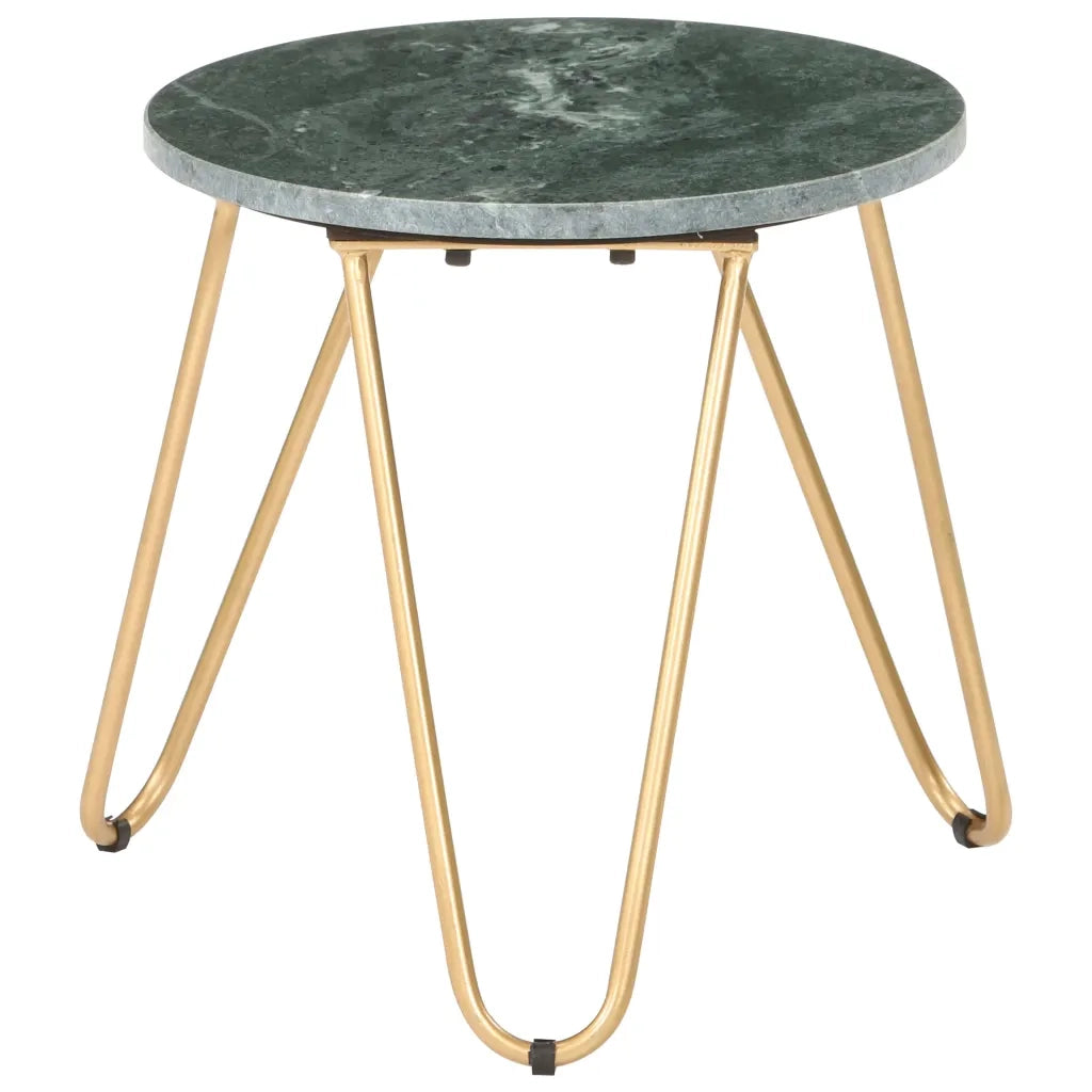 Tavolino da Salotto Verde 40x40x40 cm Pietra Vera Testura Marmo 286444
