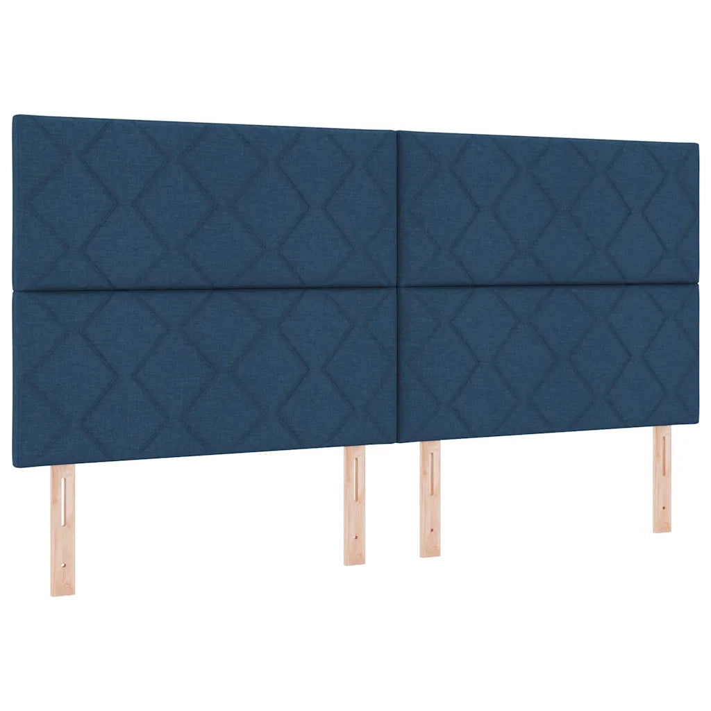 Letto a molle con materasso Blu 200 x 200 cm Tessuto 3340654